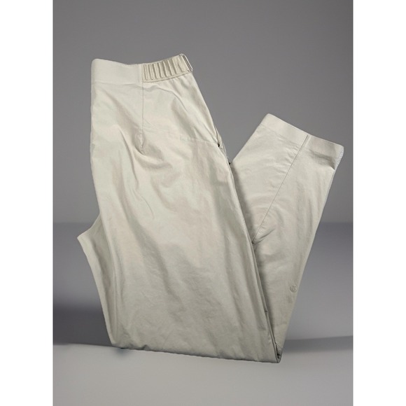 Lululemon Esker Wide Leg Pants Women 10 Mojave Tan Perfect Fit Woven Fabric EUC - Picture 1 of 14